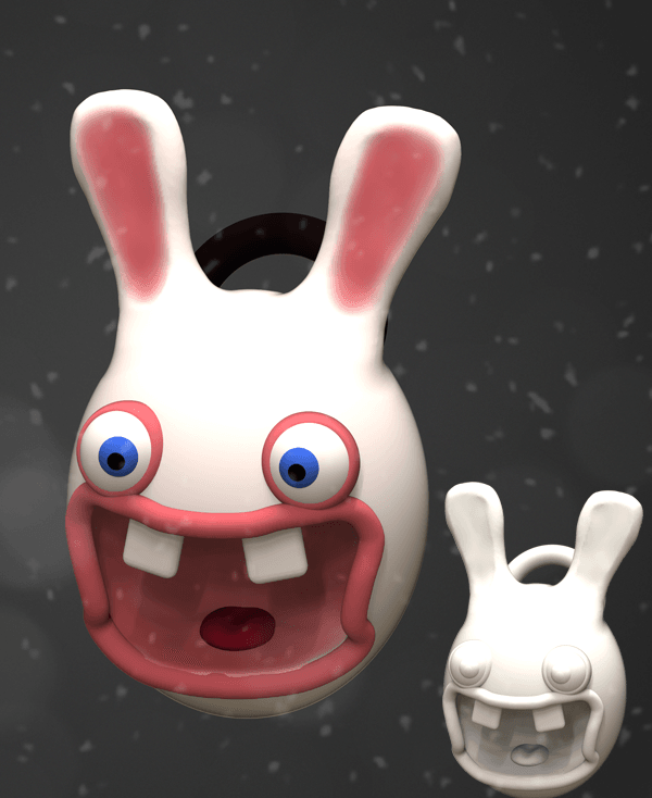 Raving Rabbid Xmas Tree Decoration 3d model