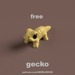 Articulated gecko free 3d model
