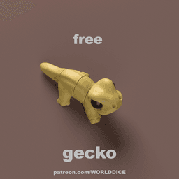 Articulated gecko free 3d model