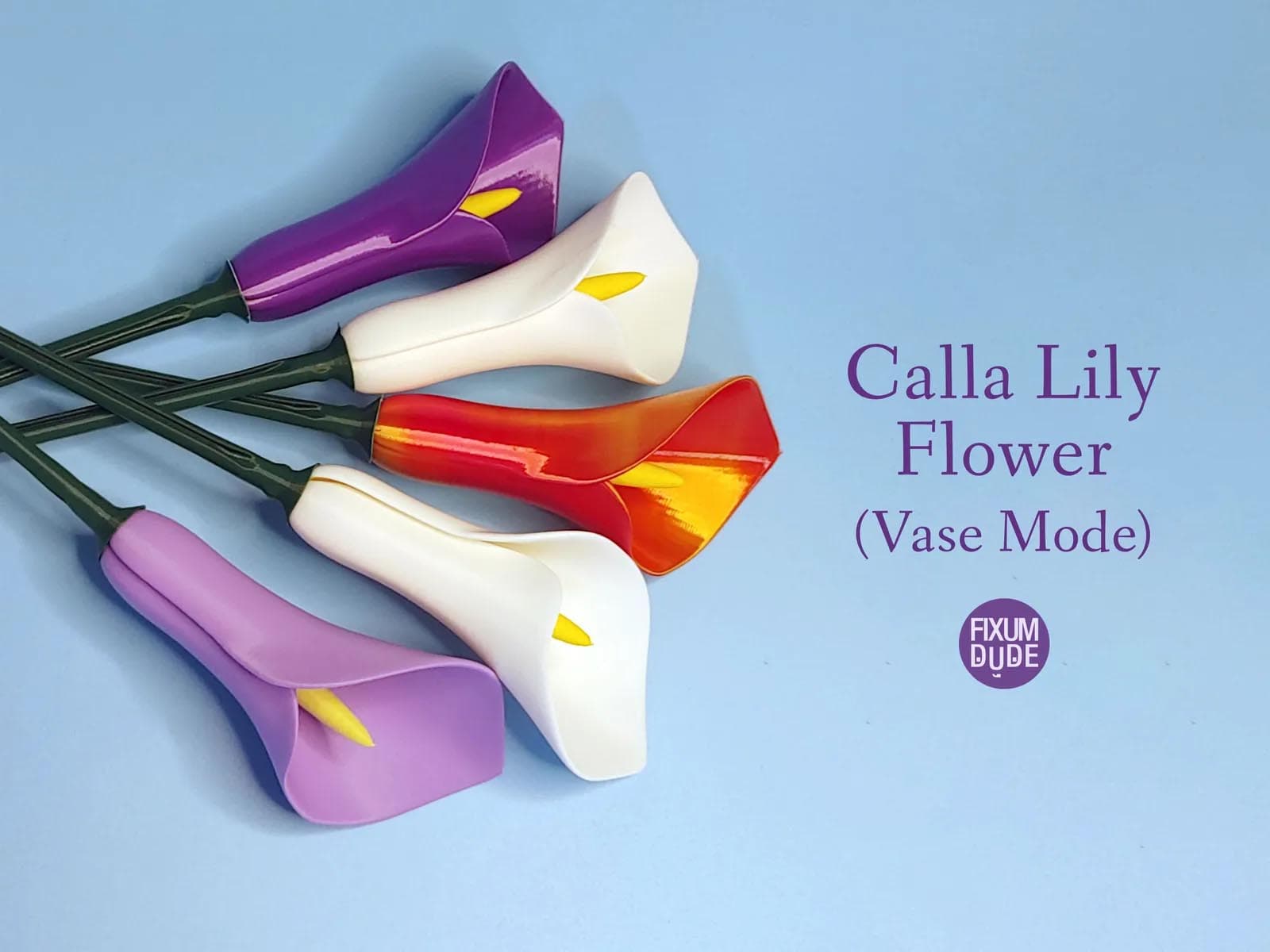 Calla Lily Flower (Vase Mode) 3d model