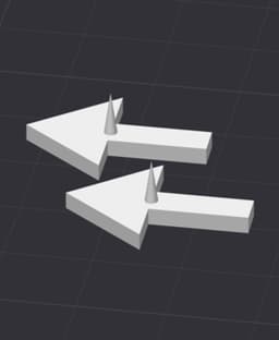 Push-in Arrow (with spike) 3d model