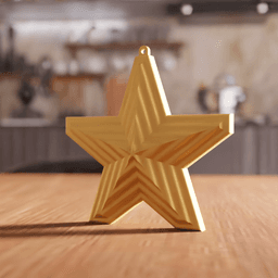 Geometric Star Holiday Ornament 3d model