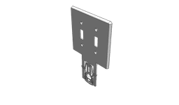 B21 - Double-Gang Single-Sided Toggle Switch Style WallPlateMate 3d model