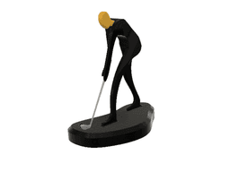 Golf Athlete Minimalist Square 3d model
