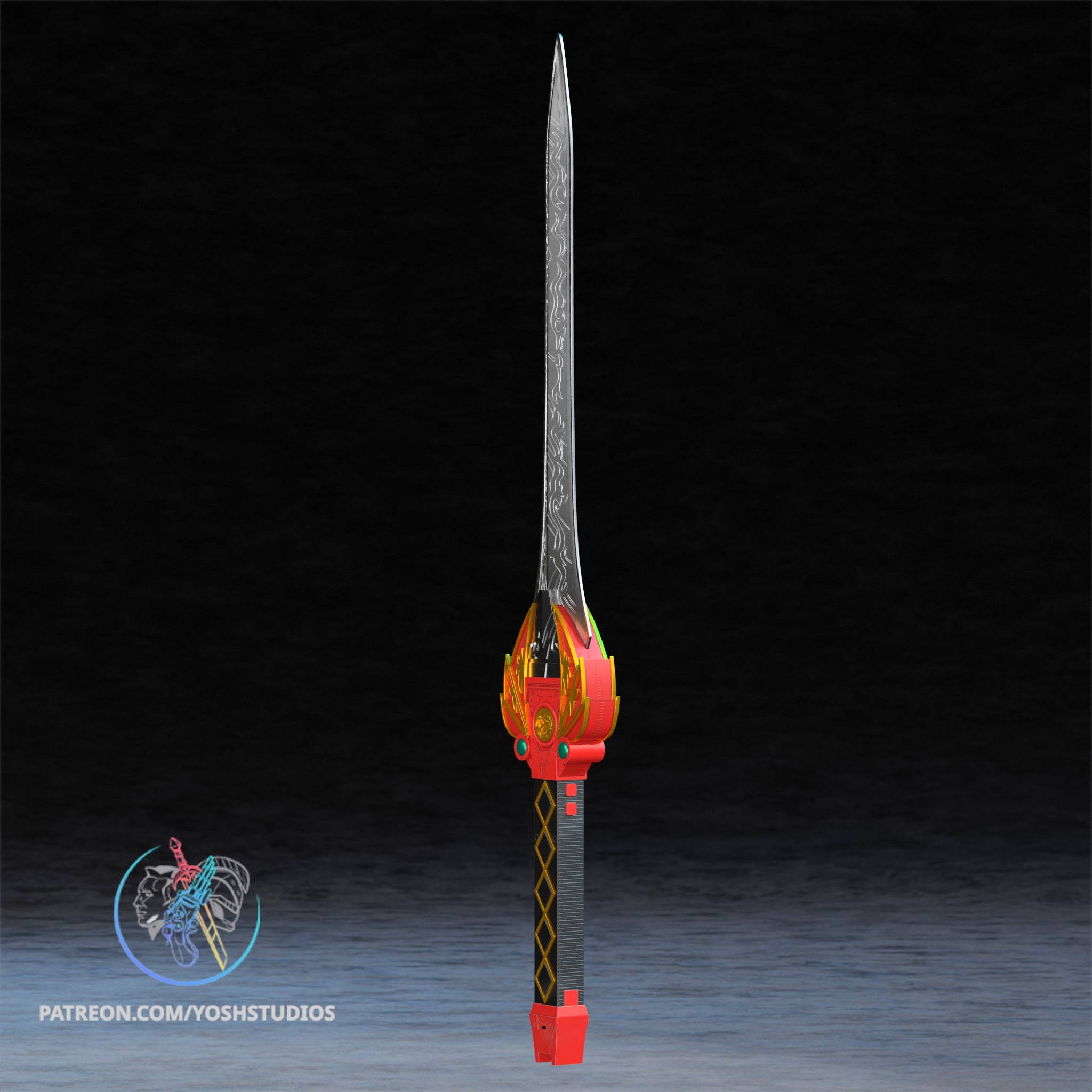 Red Sword 3D Printer STL File 3d model