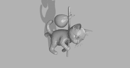Cat holding a sack 3d model
