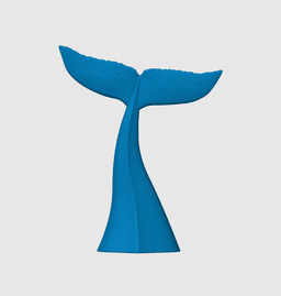 Whale Tail Decor 3d model