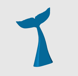 Whale Tail Decor 3d model