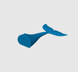 Whale Tail Decor 3d model