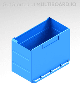 4x3x2 LU - Labelled - Magnetic - Simple Multibin Drawer 3d model