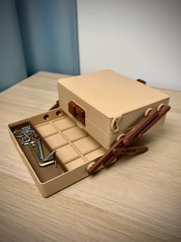 Tilt Box Organizer | Gridfinity 4x3 | Slide Lock 3d model