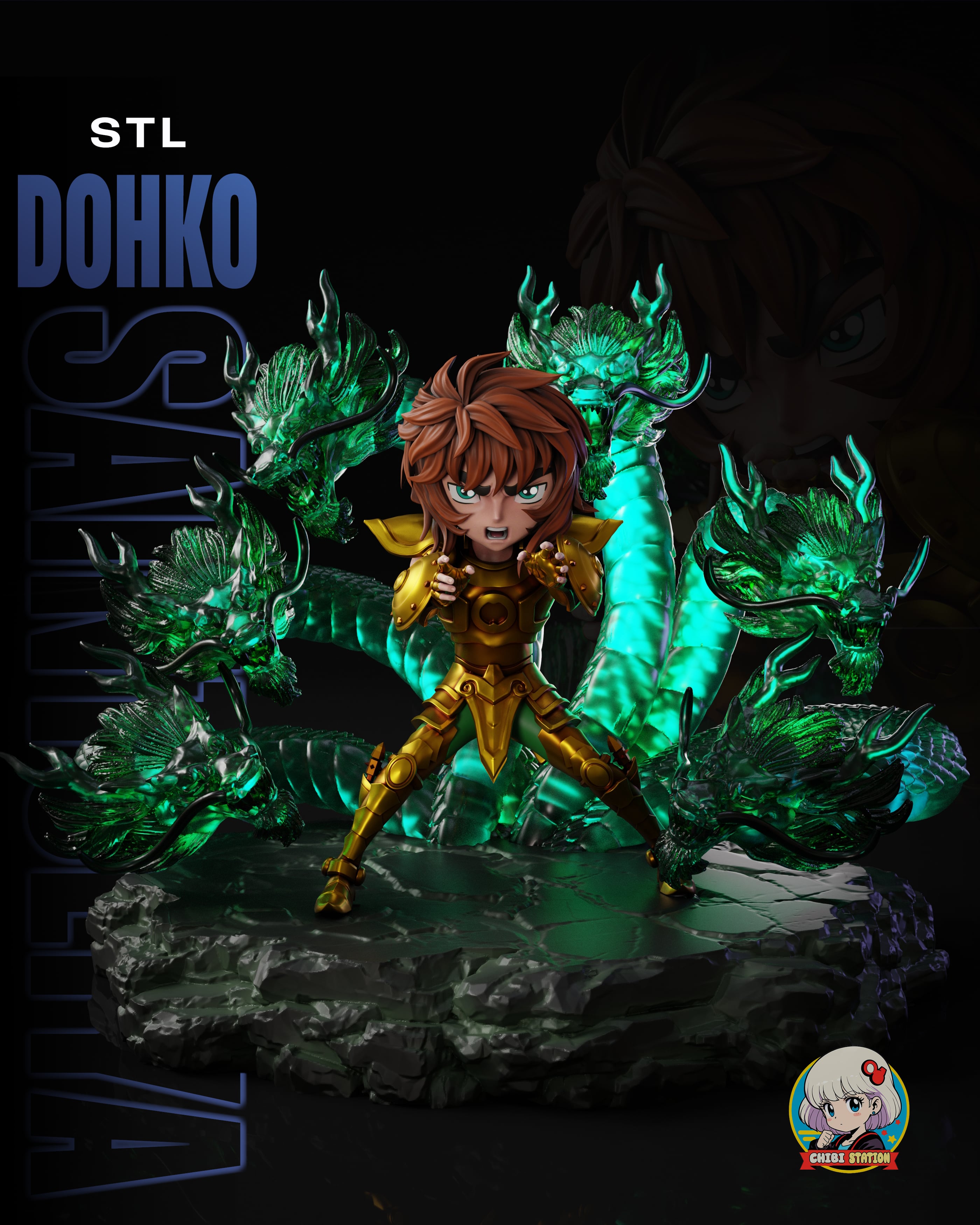 Saint Seiya Dohko Chibi - Premium Collectible 3d model