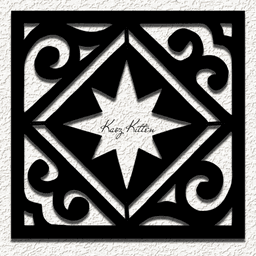 geometric star square WALL ART HOME DECOR 3d model