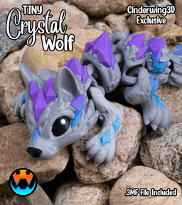 Tiny Crystal Wolf 3d model