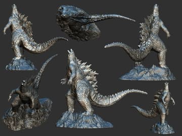 Godzilla Statue 3d model