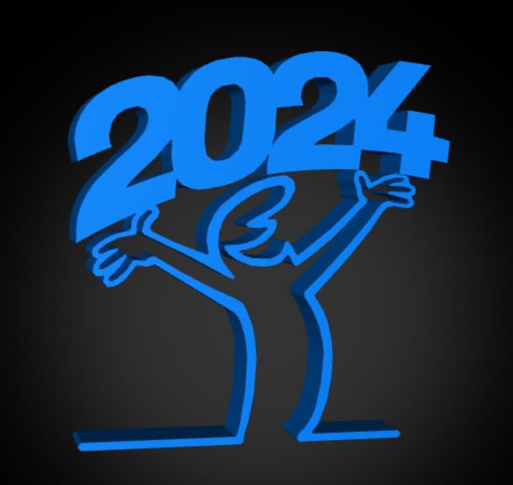 La Linea - happy new year 2024 3d model