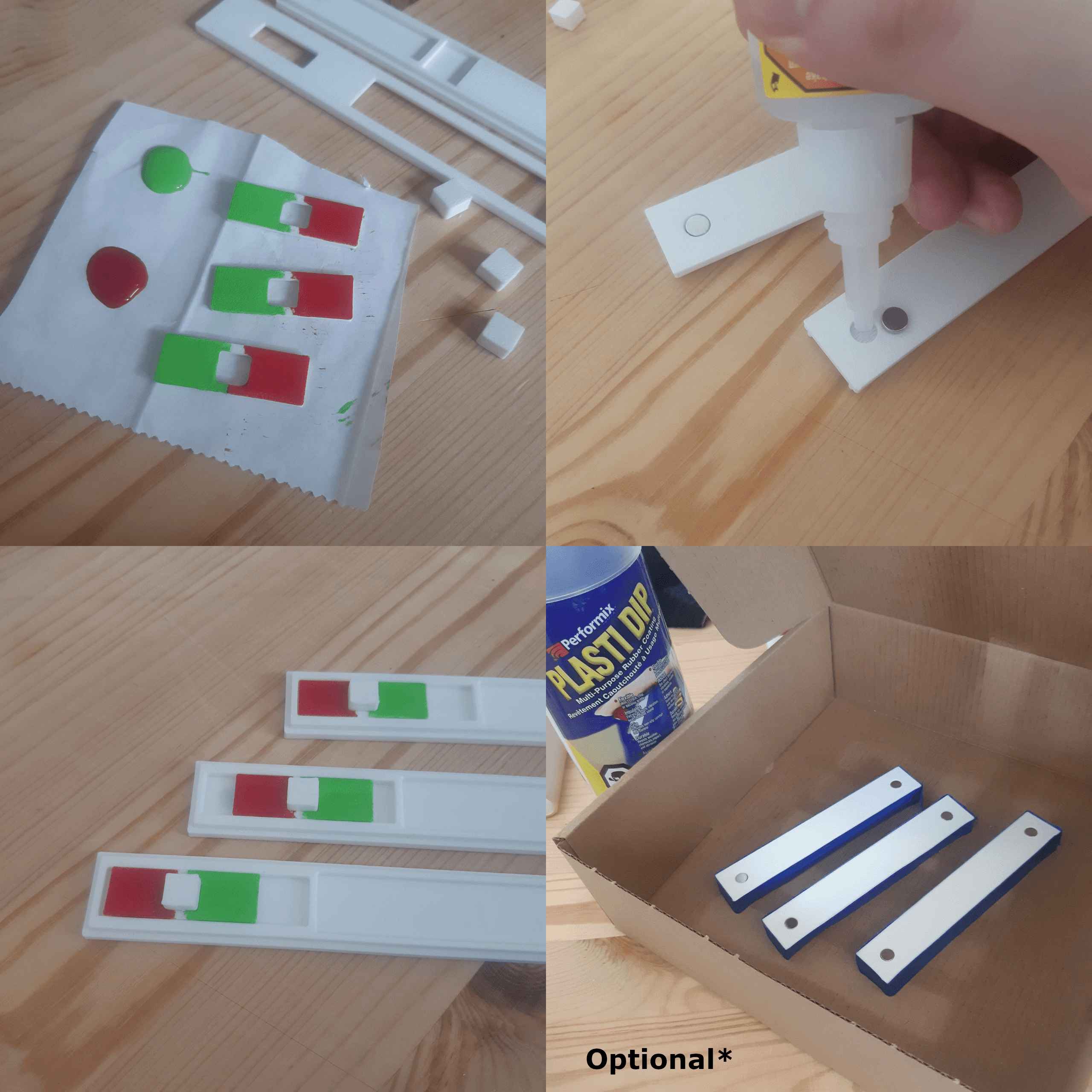 Magnetic Toggleable Physical Todo List For Fridge 3d model