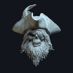 Seawolf v1 Action Figure Head 3d model