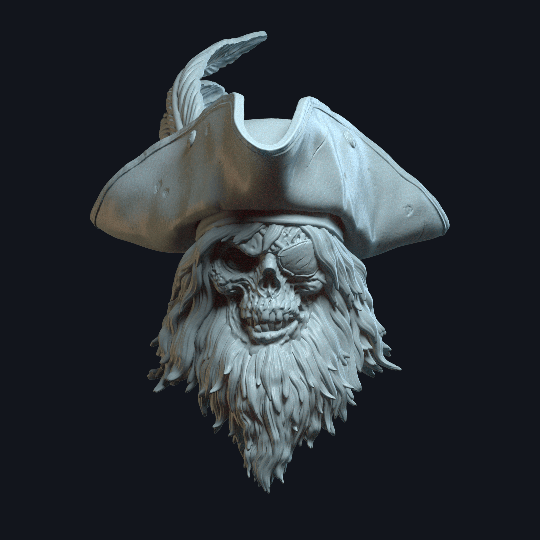 Seawolf v1 Action Figure Head 3d model