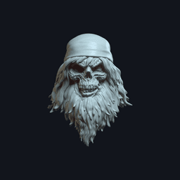 Seawolf v1 Action Figure Head 3d model