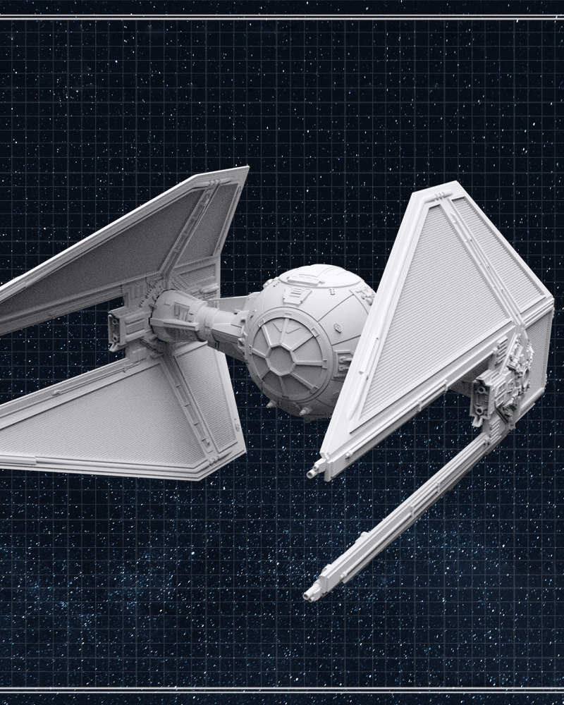 TIE/IN Interceptor - Star Wars 3d model