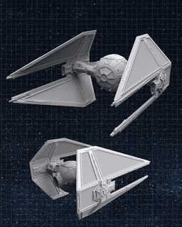TIE/IN Interceptor - Star Wars 3d model