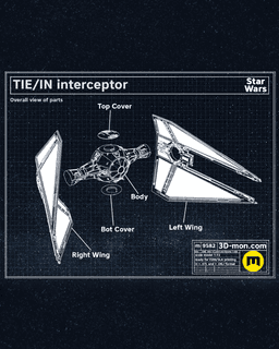 TIE/IN Interceptor - Star Wars 3d model