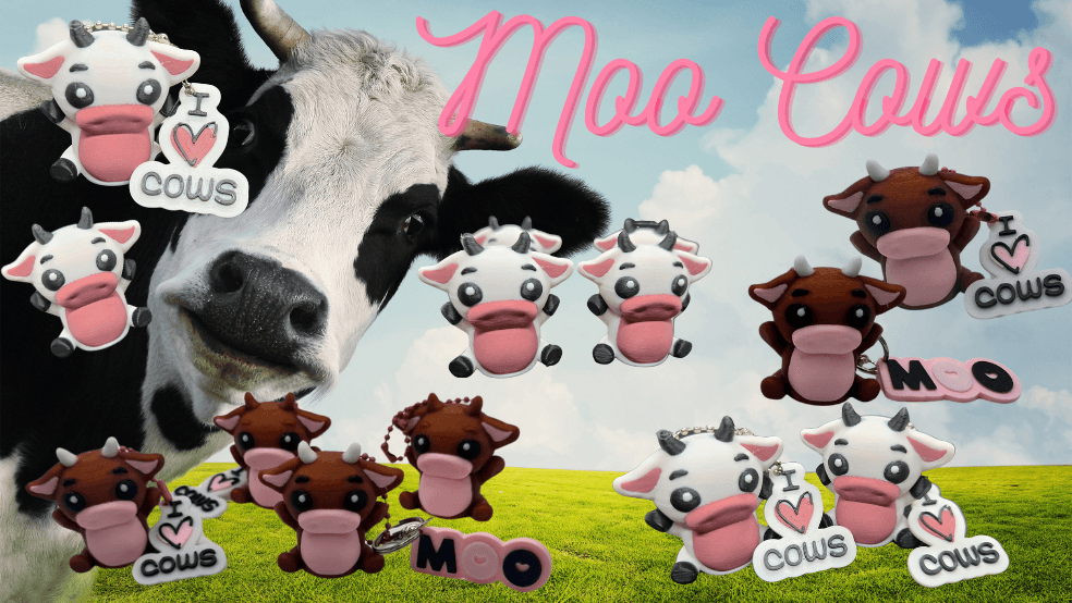 Moo Cow Keychain 3d model