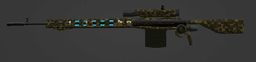 FUTURISTIC SNIPER RIFLE WITH BIPOD, RIGGED AND ANIMATED 3d model