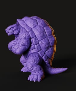 Muscle Tortoise STL | Fantasy Sculpture 3D Print | Detailed 3d model