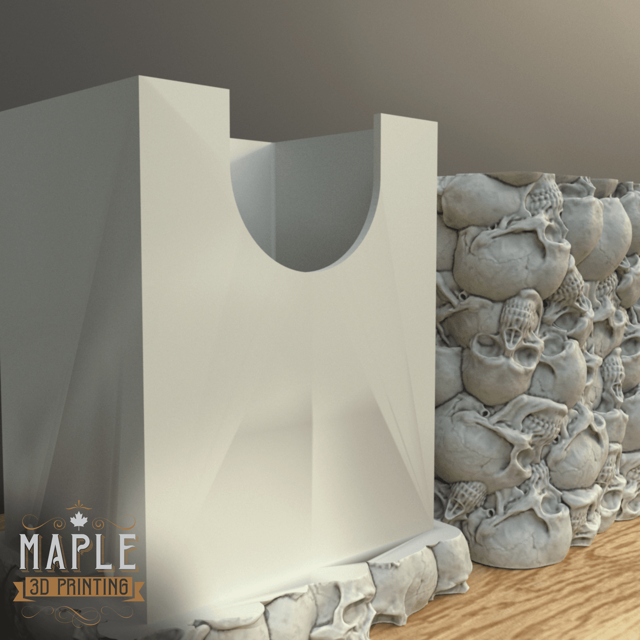 TCG Deck Box - Skulls - Support Free 3d model