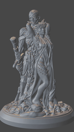 Necromancer and Knight 3d model
