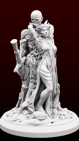 Necromancer and Knight 3d model