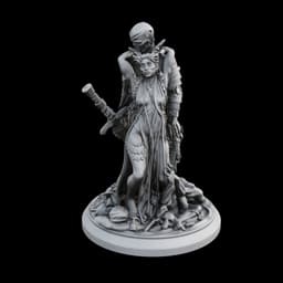 Necromancer and Knight 3d model