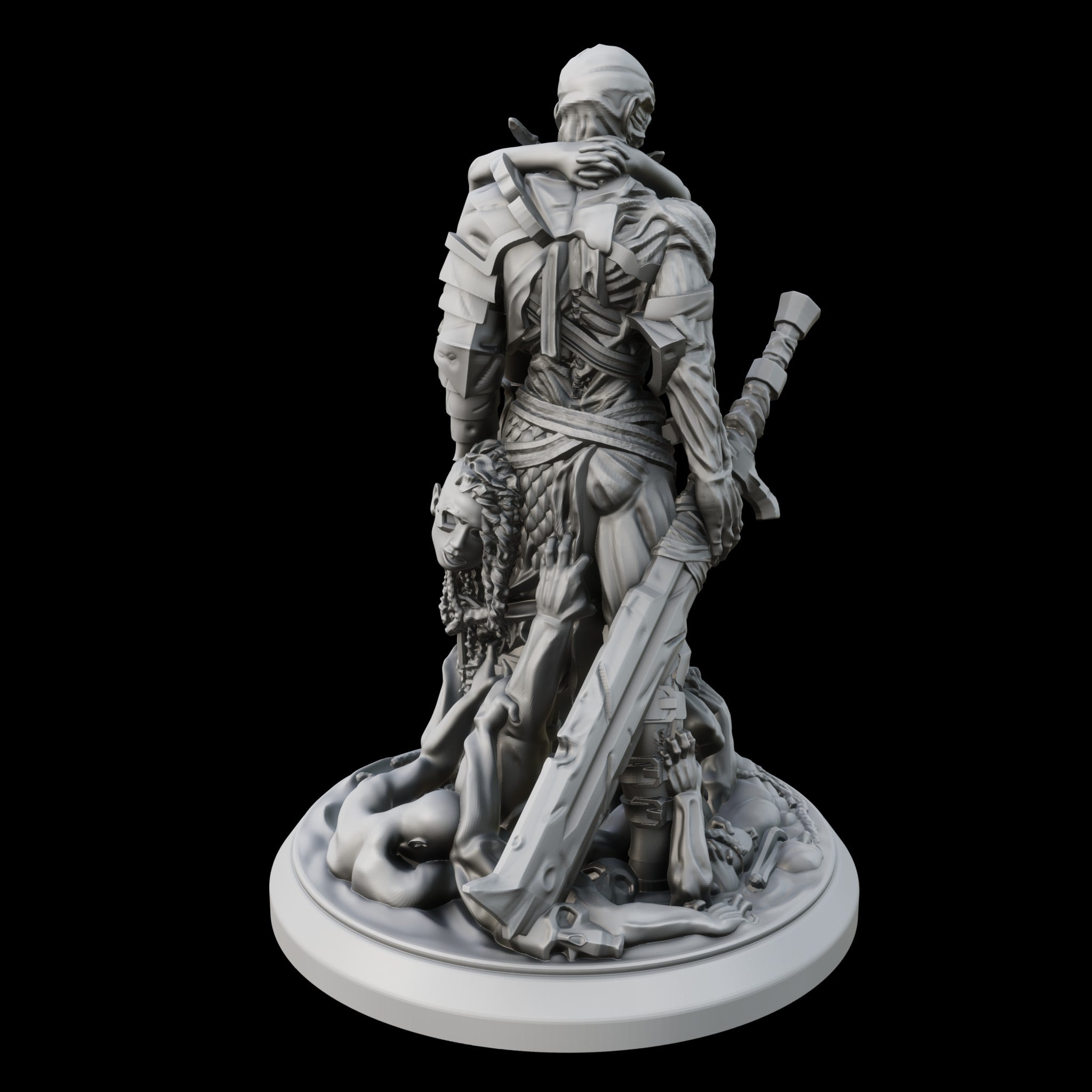 Necromancer and Knight 3d model