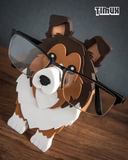 ROUGH COLLIE GLASSES HOLDER 3d model