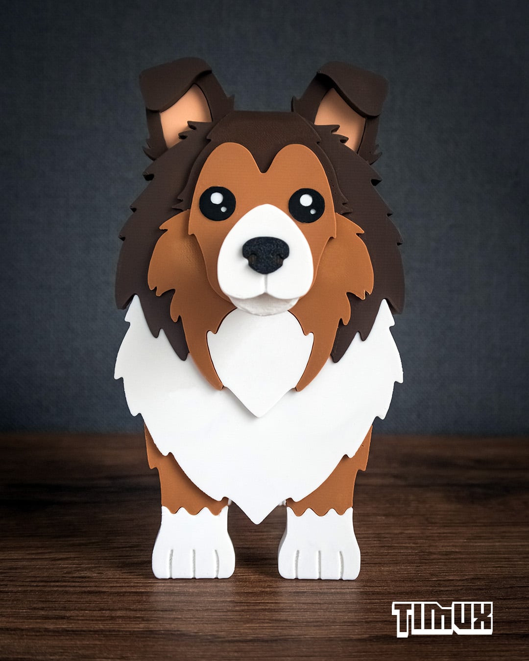 ROUGH COLLIE GLASSES HOLDER 3d model