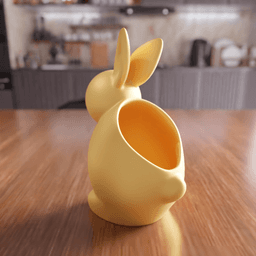 Bunny Container - Easter Desk Organizer 3d model