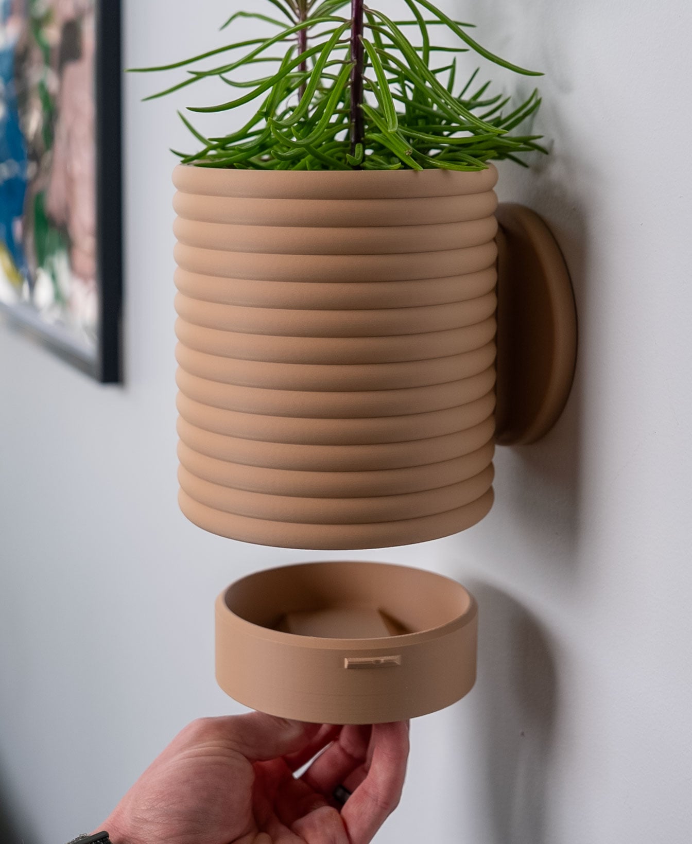 Planter with Hidden Drip Tray - Poppy 2 3d model
