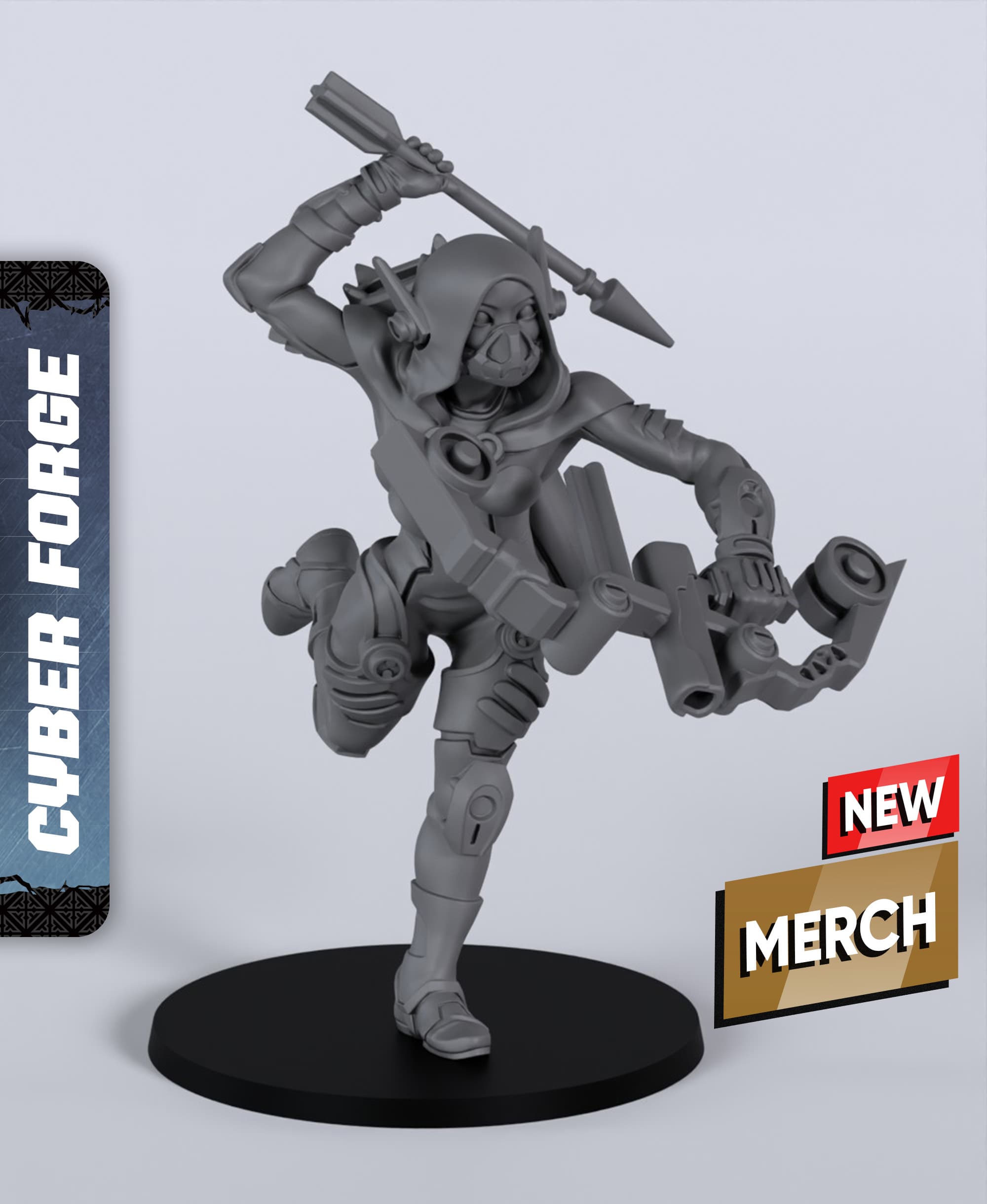 Maylin Sonic Shooter - With Free Cyberpunk Warhammer - 40k Sci-Fi Gift Ideas for RPG and Wargamers 3d model