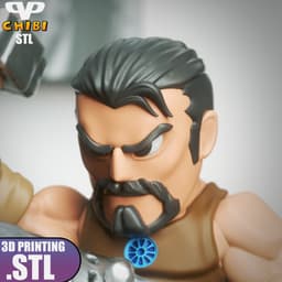 Tony Stark Chibi STL for 3D Printing ChibiSTL 3DXM 3d model