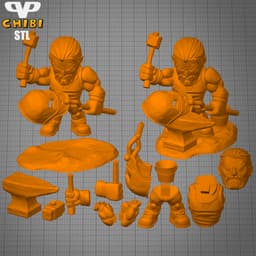 Tony Stark Chibi STL for 3D Printing ChibiSTL 3DXM 3d model