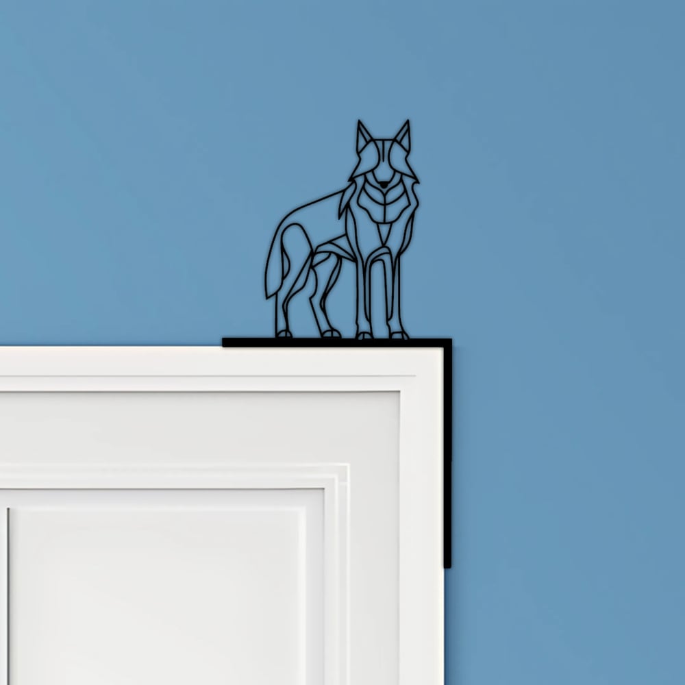 Wolf Door Corner Decor 3d model