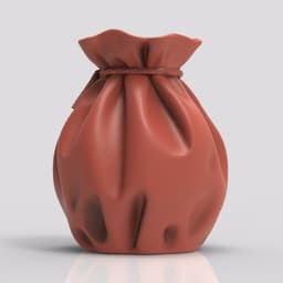 CLOTH POUCH VASE 3d model