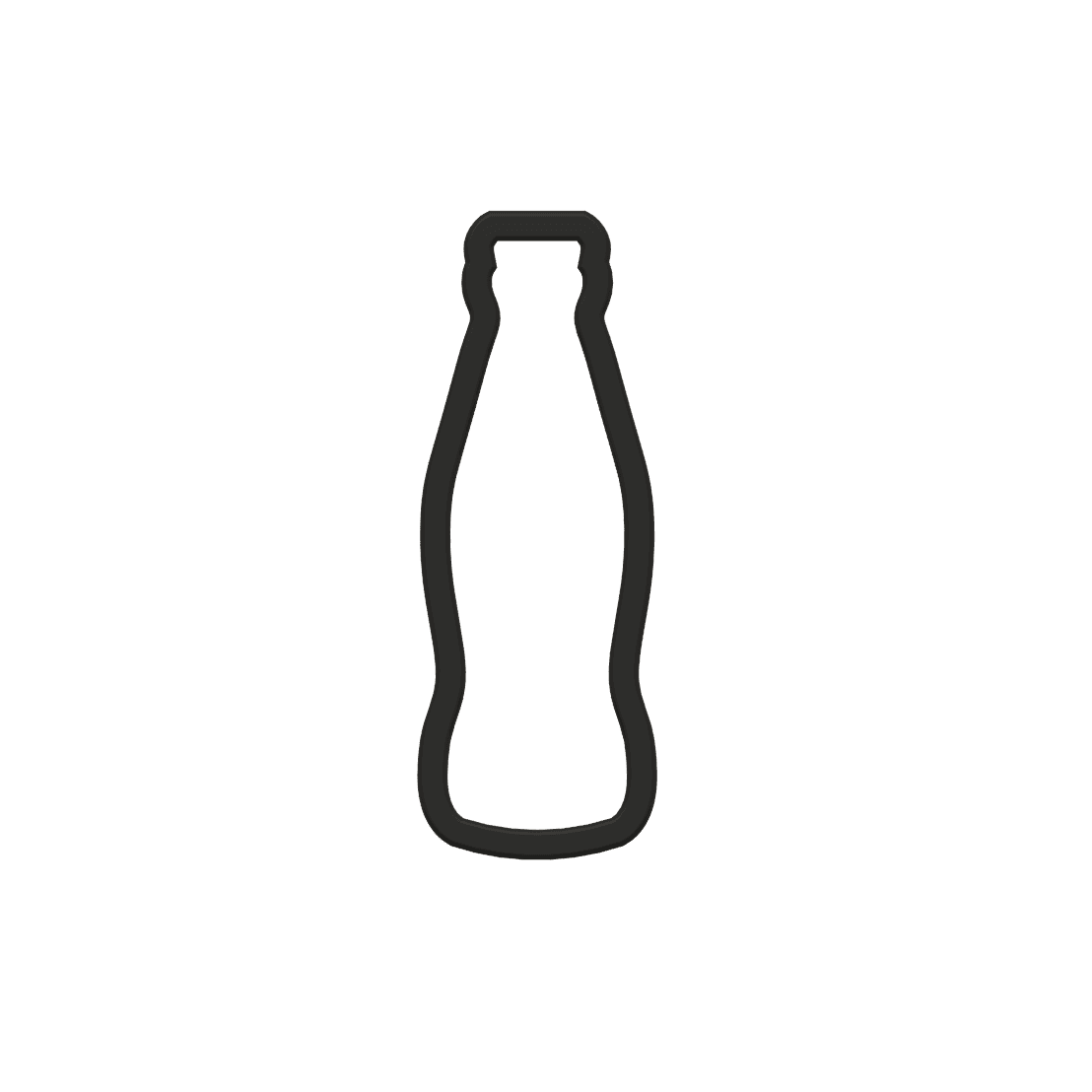 Soda Bottle Cookie Cutter STL File - 4 inches 3d model
