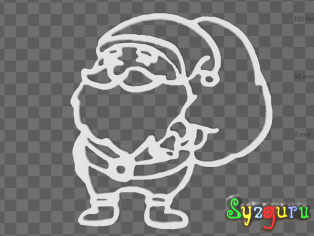 santa christmas deco 3d model