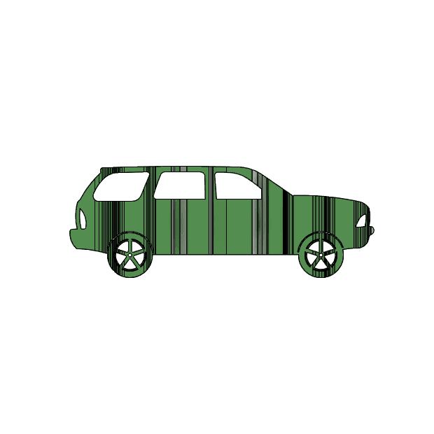 Dodge Durango 1st Gen 3D Car Flip Art Desk Display 3d model