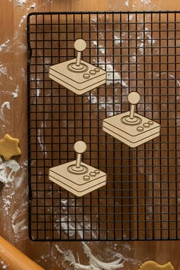 Joystick Cookie Cutter, Biscuit Cutter 3d model
