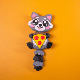 Fidget Raccoon with Clicky Pizza 3d model