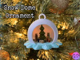 Snow Dome Ornament 3d model
